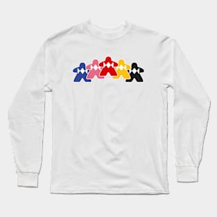 Go Go Power Meeples Long Sleeve T-Shirt